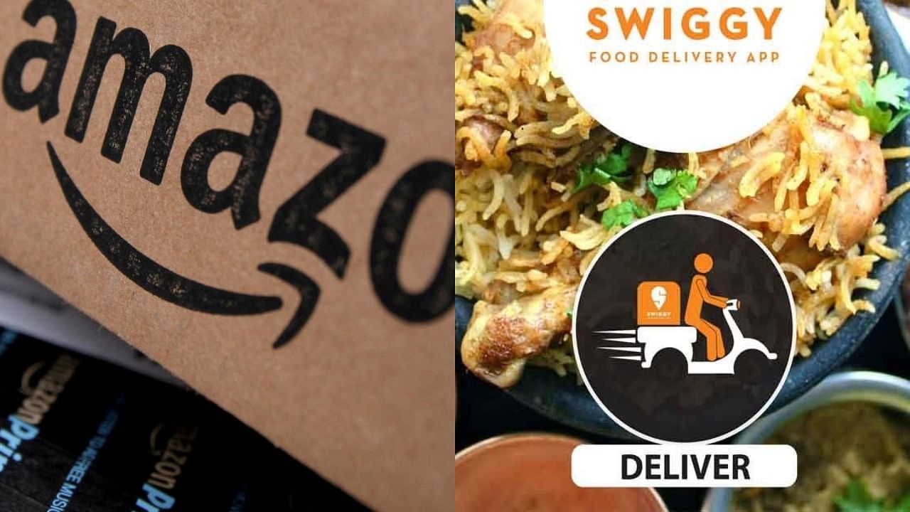 <div class="paragraphs"><p>The logos of Amazon and Swiggy.</p></div>